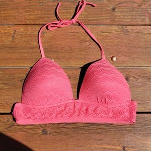 Aerie Padded Triangle Longline Swim Top